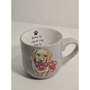 Home Is Where My Dog Is Coffee Mug Yellow Labrador Puppy Dog Lover Tea Cup NEW